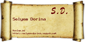 Selyem Dorina névjegykártya